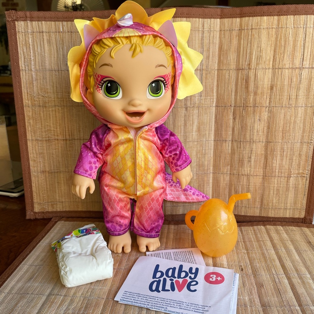 Baby Alive Dino Cuties Doll, Triceratops